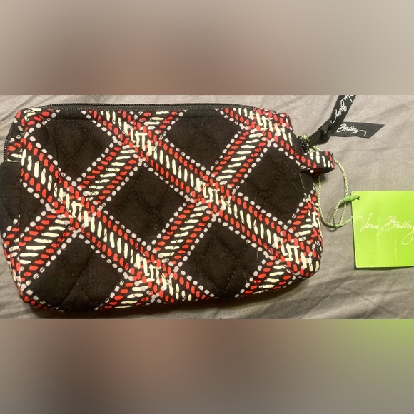 Vera Bradley Small Cosmetic Bag-Minsk Plaid - Picture 1 of 8